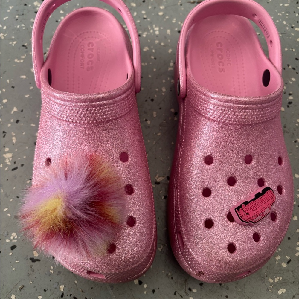 Women's glitter crocs size 9